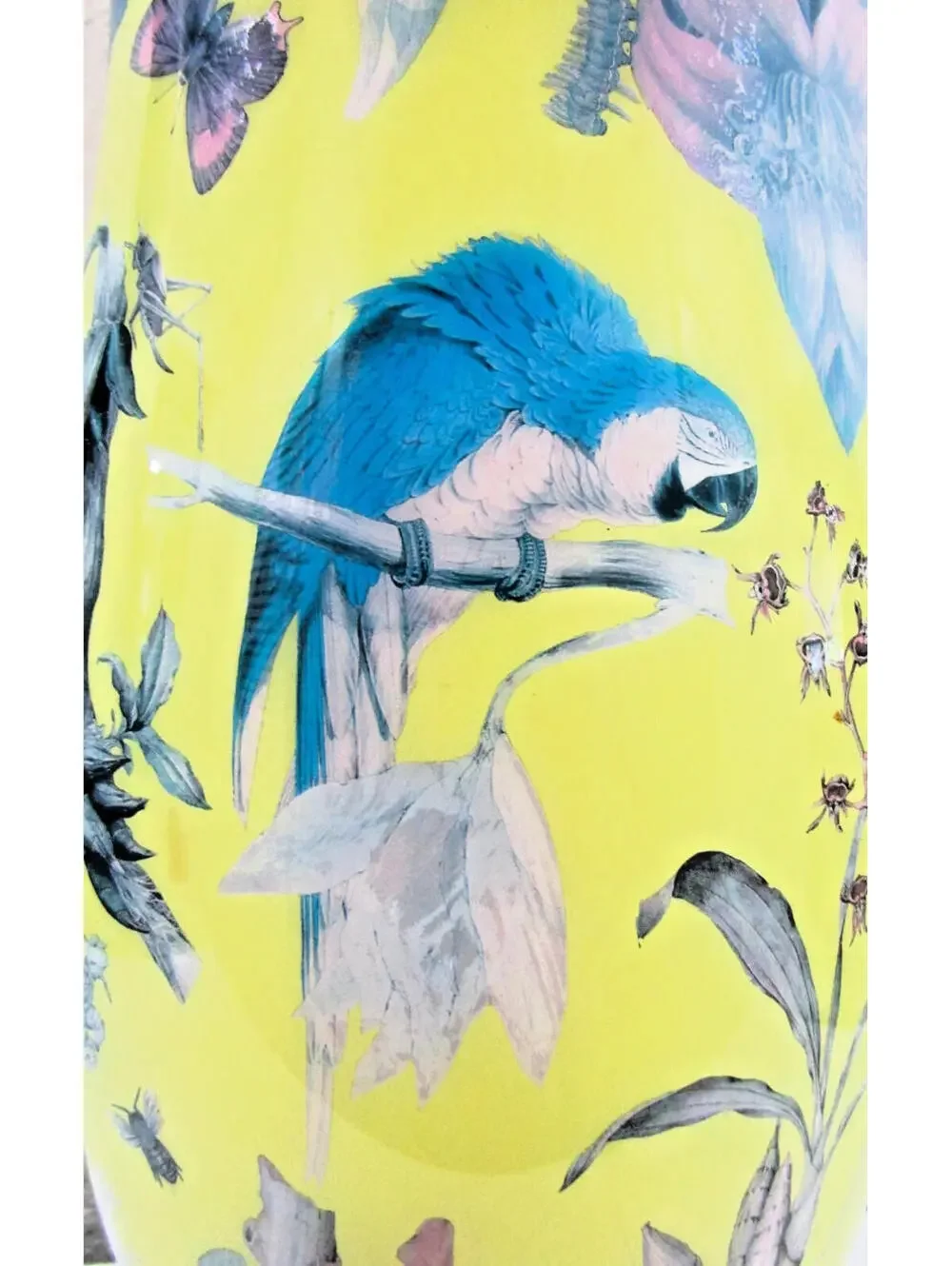 Pair of English Mid-Century Palm Beach Reverse Decoupage Botanical Table Lamps